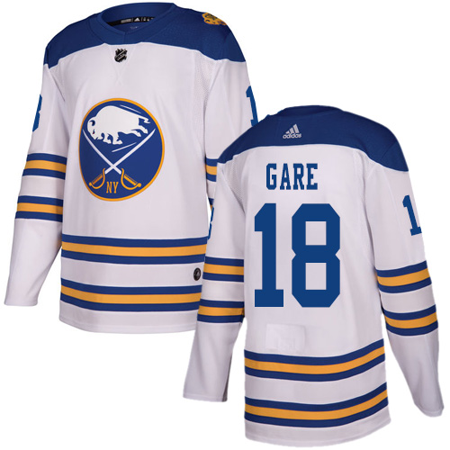 Adidas Sabres #18 Danny Gare White Authentic 2018 Winter Classic Stitched NHL Jersey